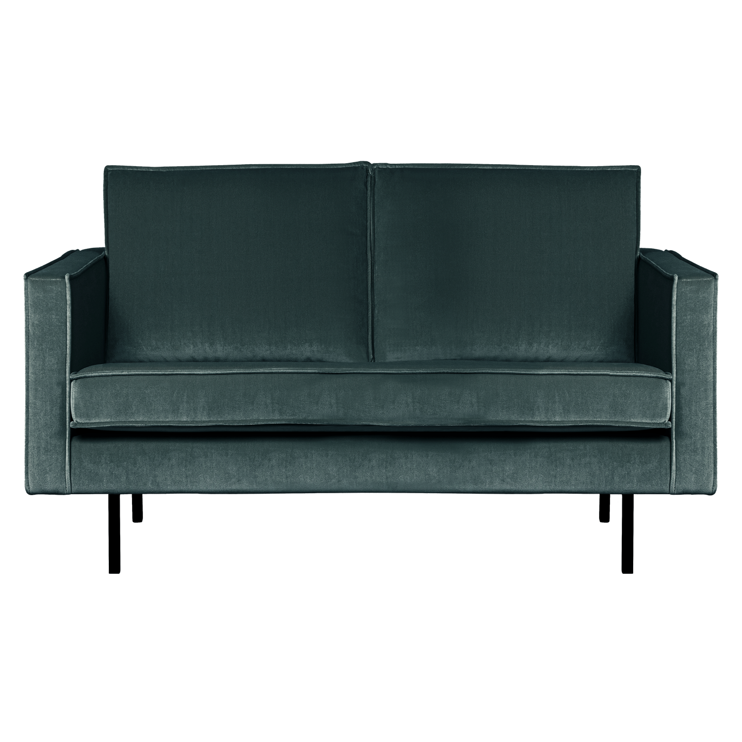 WOOOD 2-zits bank Rodeo - Velvet - Groenblauw - 85x150x86