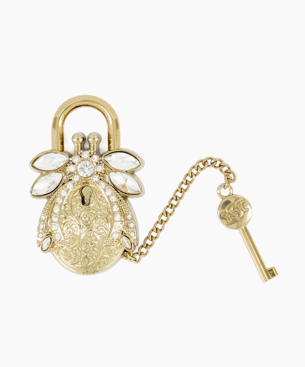 Secured Gold - Embellished Padlock and Key