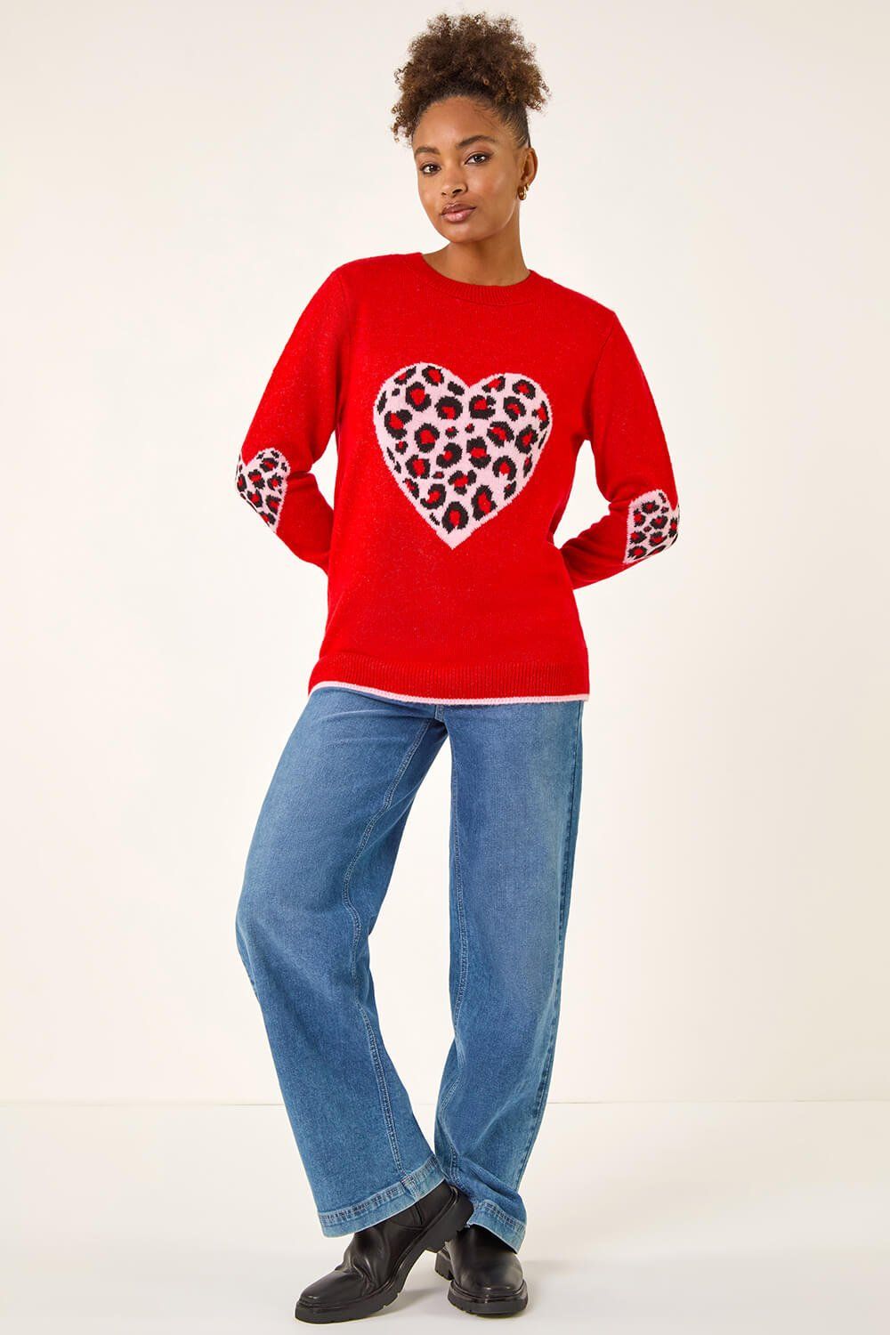 Roman Animal Heart Detail Knit Jumper