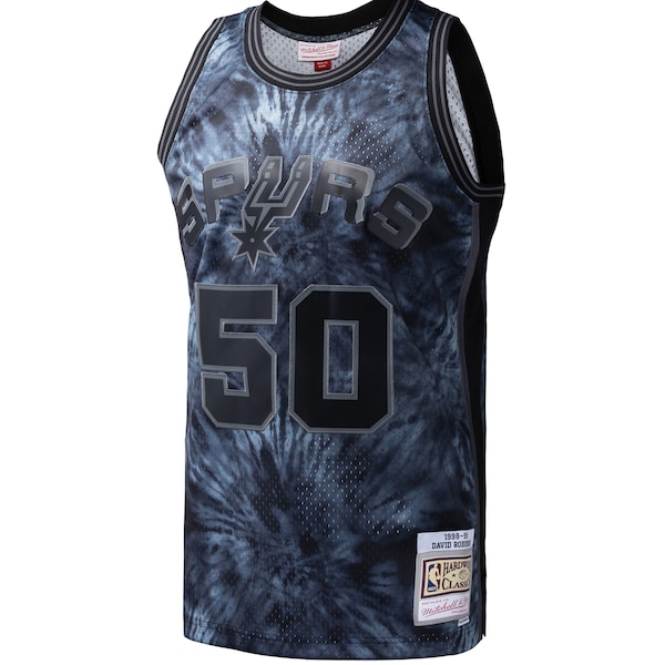 David Robinson San Antonio Spurs Hardwood Classics 1998/99 Tie-Dye Swingman Jersey - Black