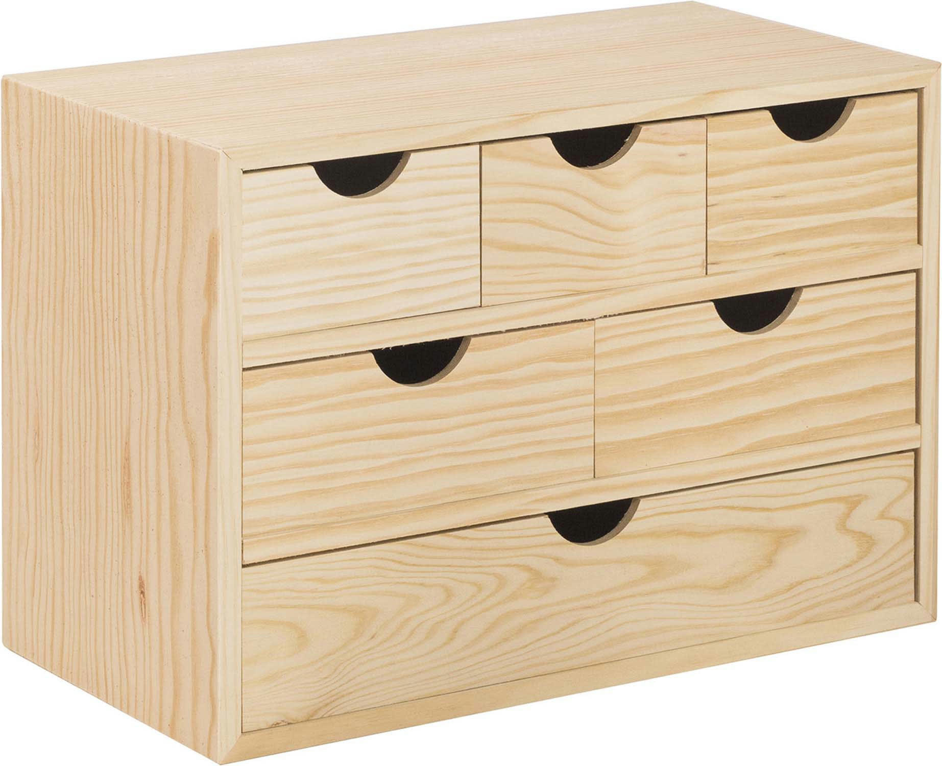- Mini rangement bloc en pin brut ave tiroirs 6 tiroirs m1