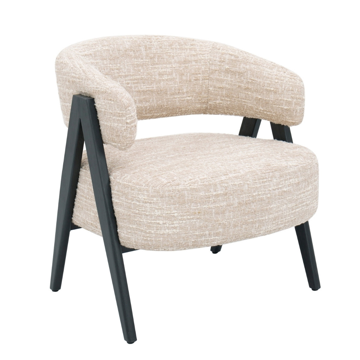 DÉJA Living Fauteuil Fly - Beige/Zwart - 67x64x72cm