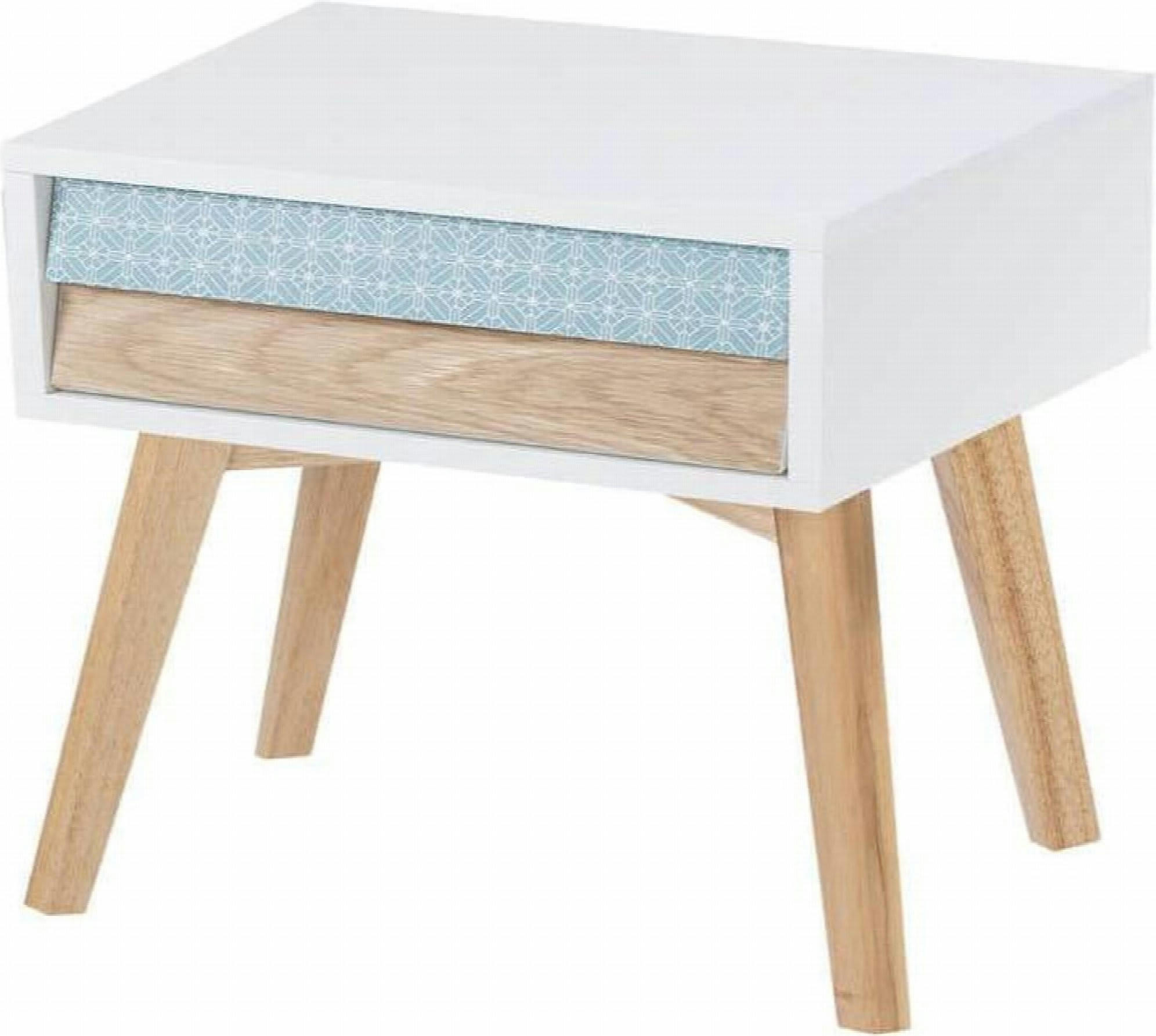 HAILEY - Table chevet Bois Blanc