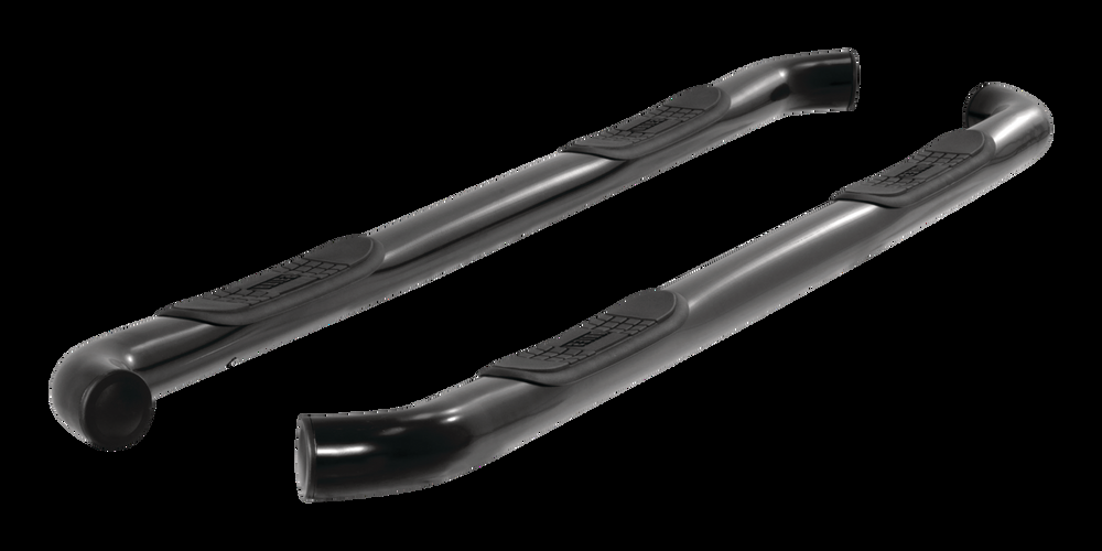 Aries Round Side Bars, Black, 3-in