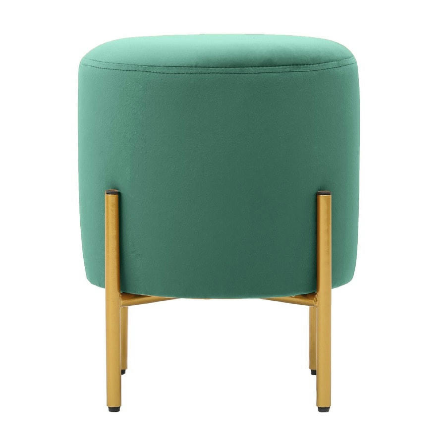 VELVET - Pouf rond en velours vert
