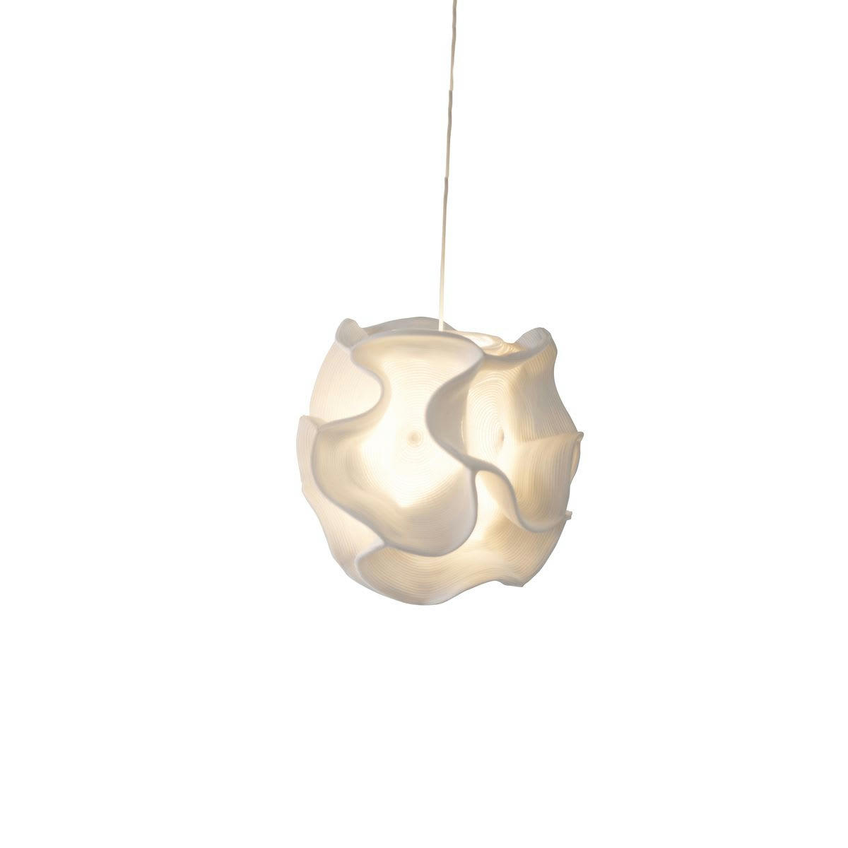 KEMBANG - Suspension fabriquée à la main en zipper ivoire Ø38cm
