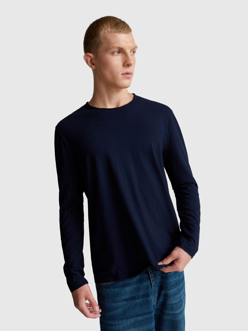 Long sleeve t-shirt in 100% cotton
