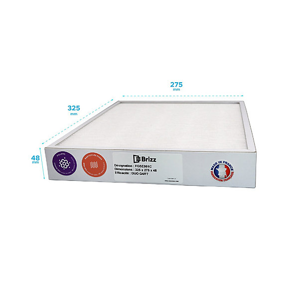 Filtre compatible GSE AIR'SYSTEM Contenu : - 1 F7 avec préfiltre G4 ,