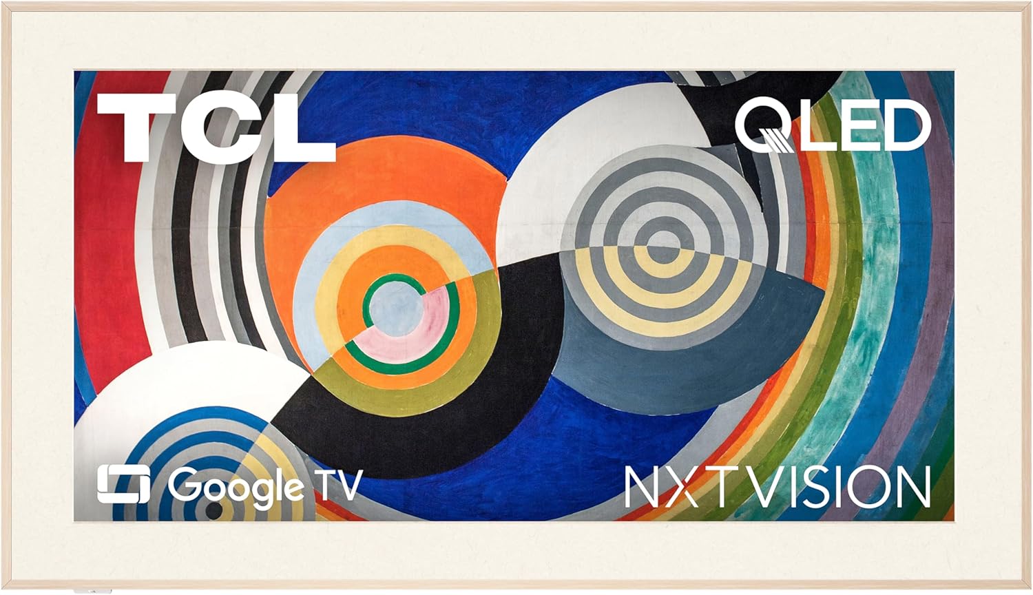 TCL 55 Inch Class NXTVISION Series Picture Frame Canvas Art TV | 55A300W  2024 Model | QLED 4K HDR Smart Google TV | 120HZ Dolby Atmos Audio | Voice Remote Alexa Google Apple Streaming Television