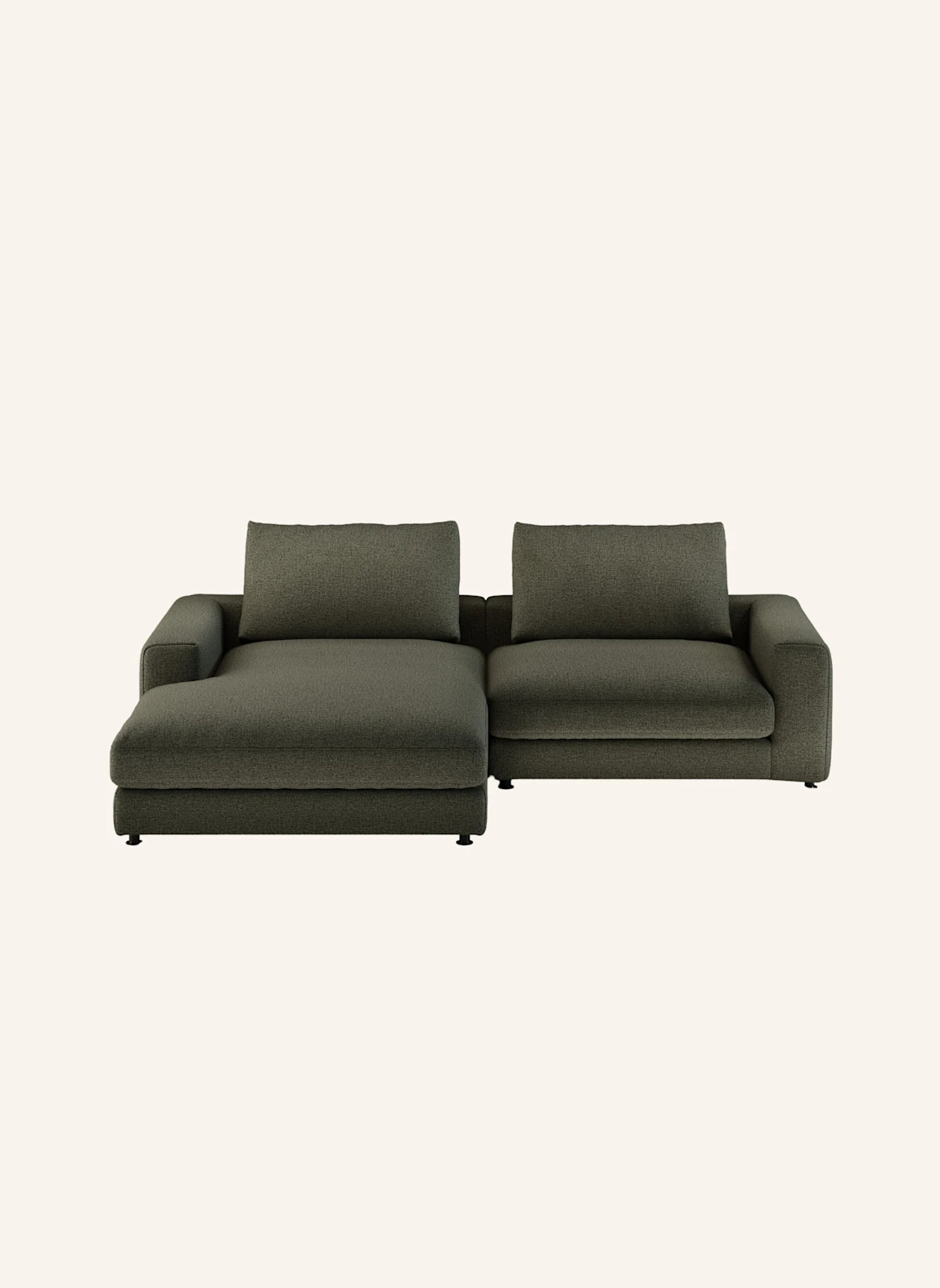 nydo 3-Sitzer Ecksofa MOSLER, links, Flachgewebe