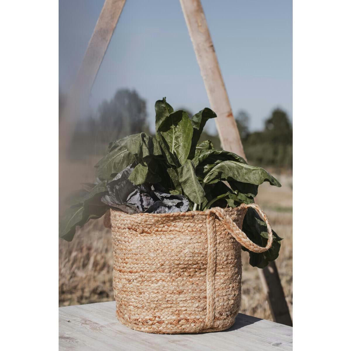 - Lot 2 Paniers en jute naturel H30