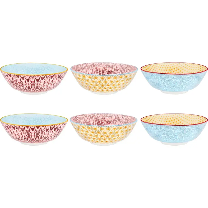 Pastateller 6er-Set Pattern