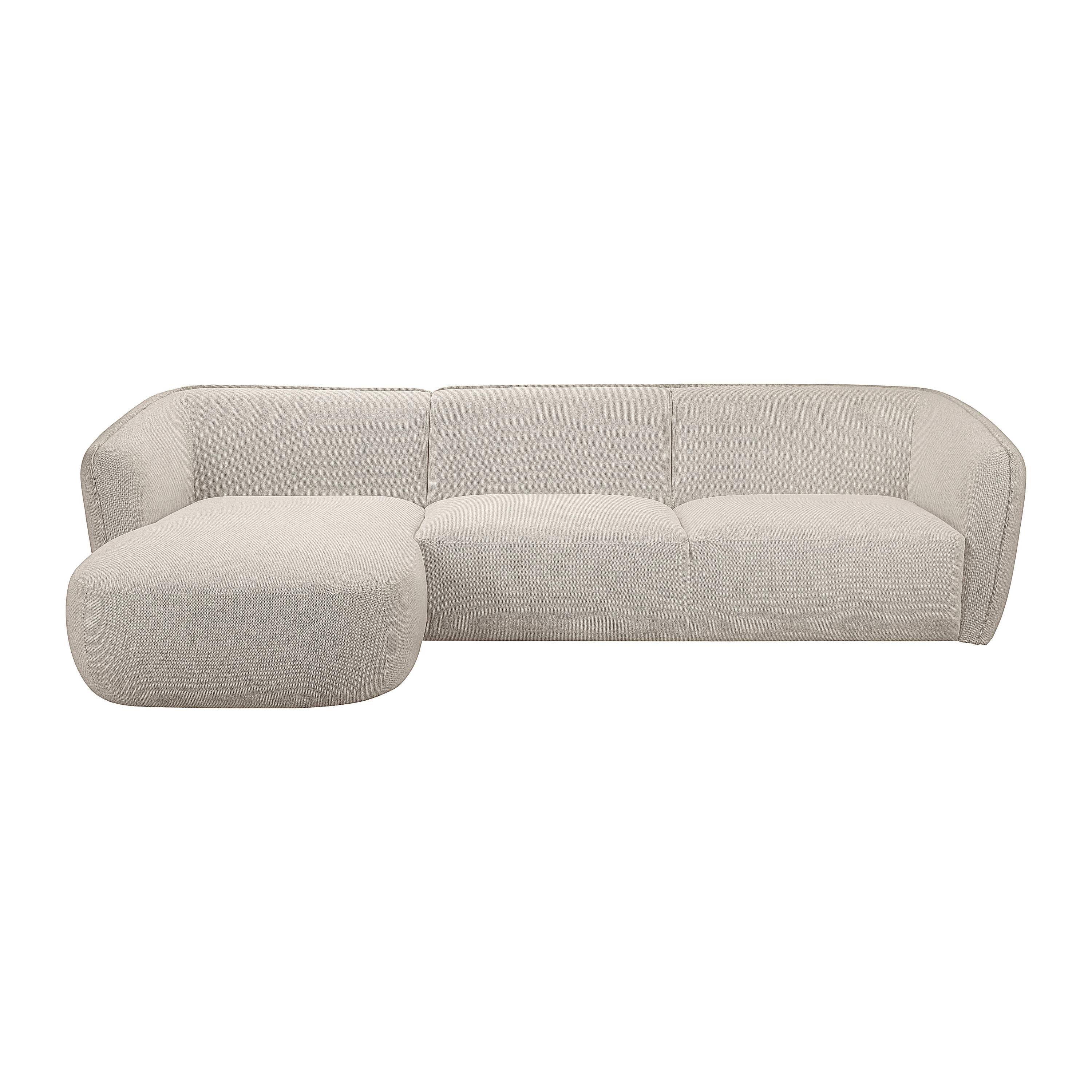 by fonQ Soft Hoekbank met Chaise Longue Links - Naturel Melange