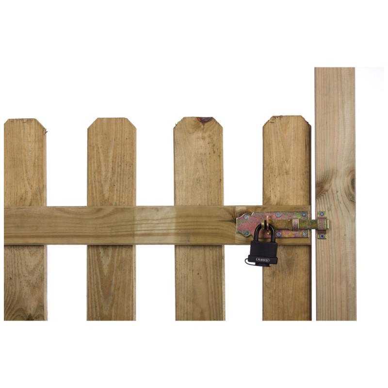 Verrou à coulisse avec porte-cadenas en acier zingué 140 x 55 mm TEKNIBOX