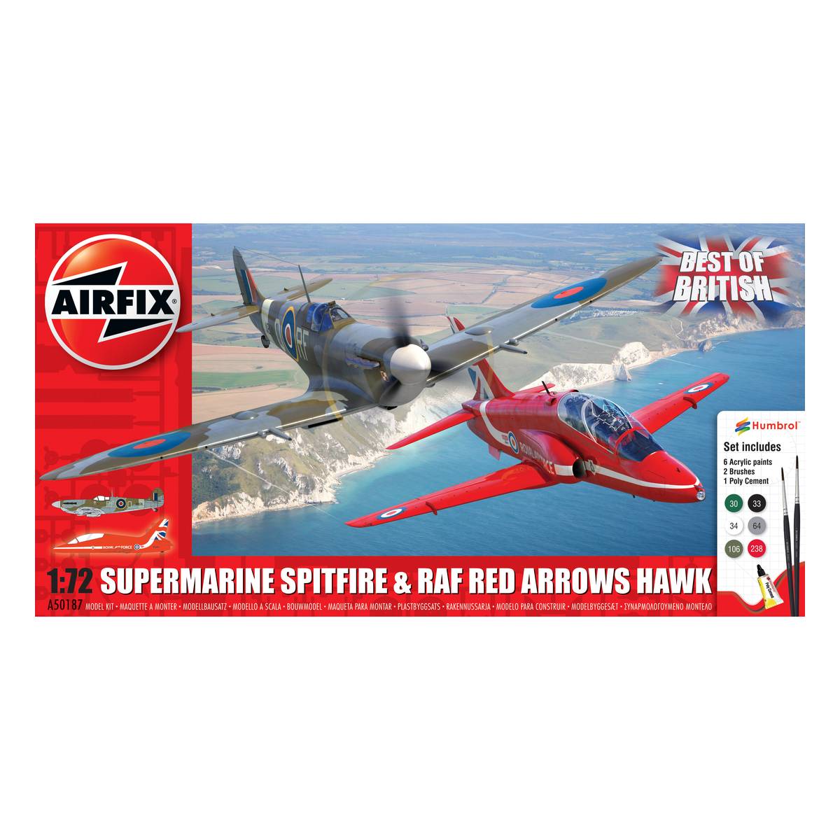 Airfix Best of British Spitfire and Hawk Model Set 1:72