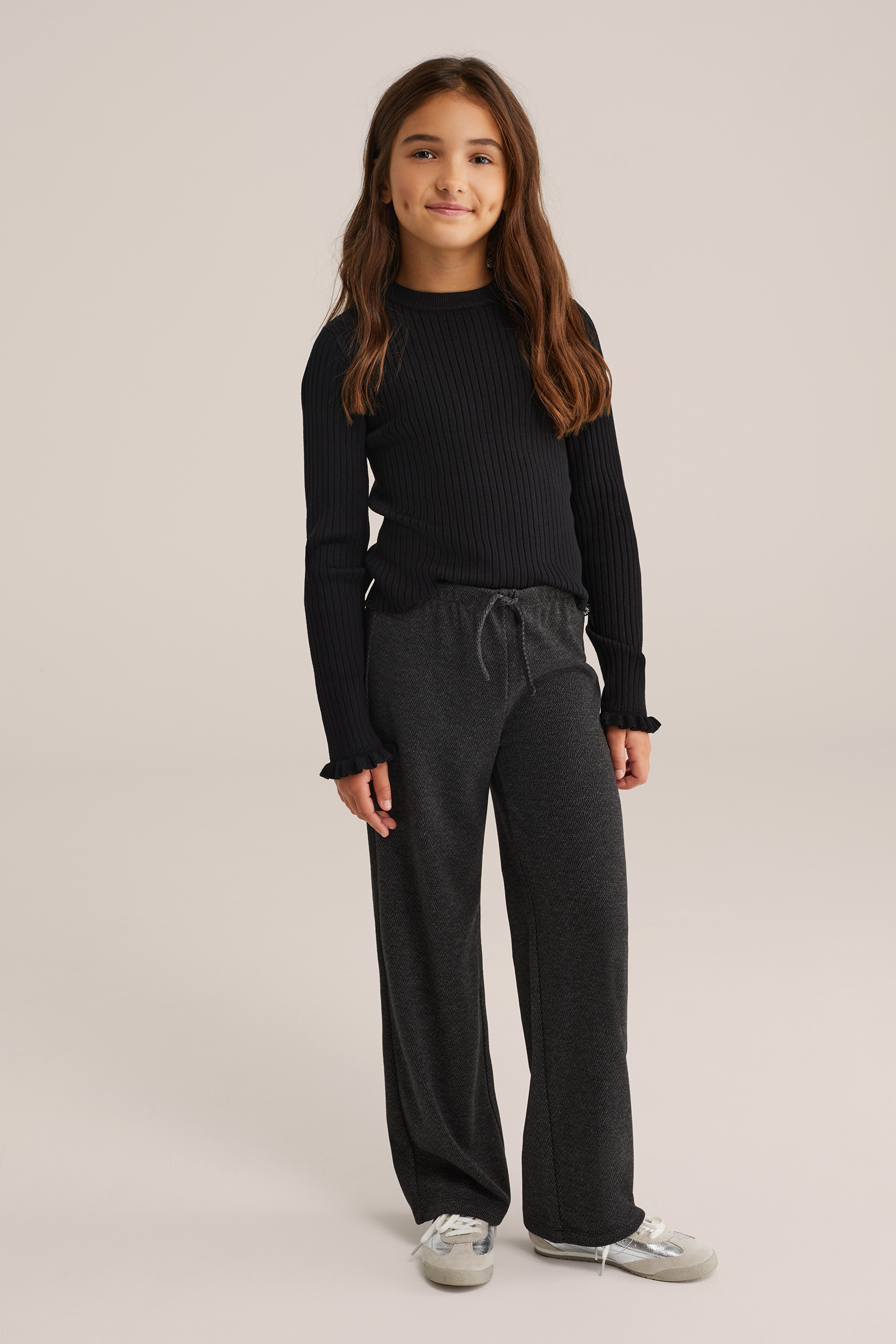 Meisjes pullover met ribstructuur