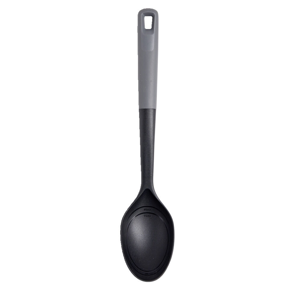 Cuillère à servir en plastique noir et gris L.33,5cm