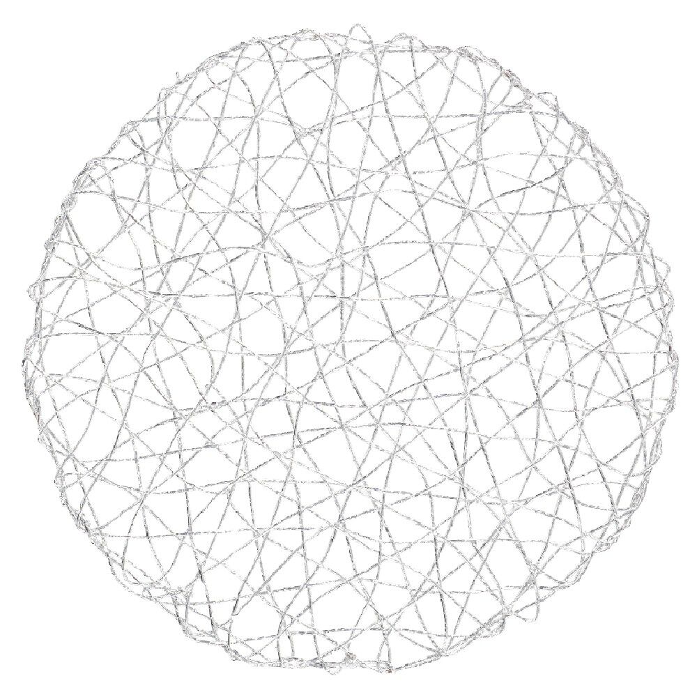 Set de table rond ajouré filaments Ø38 cm argenté