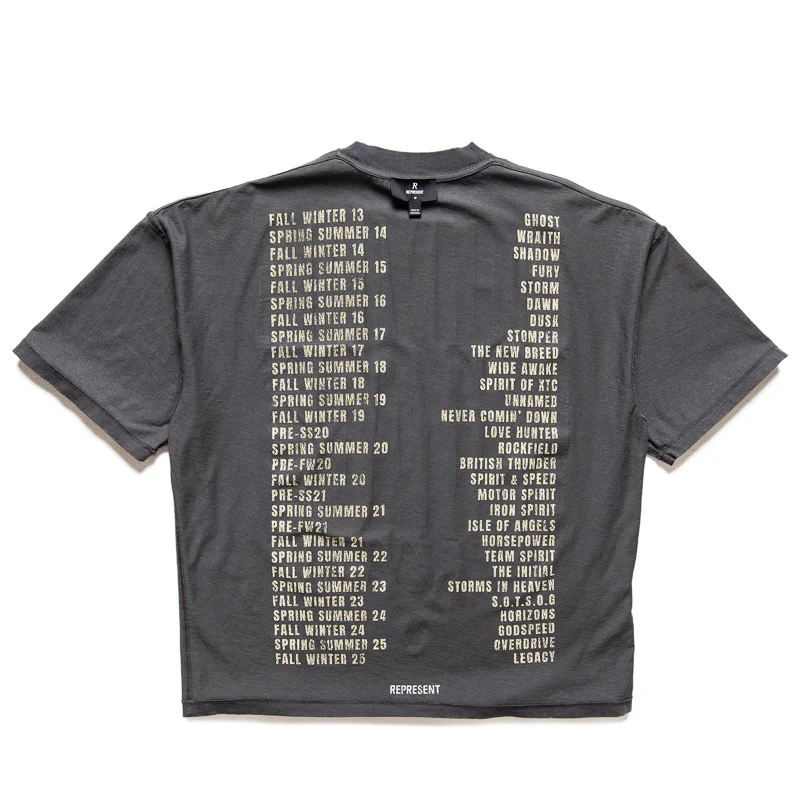 Represent Reversible Living Legacy Tour Tee - Sun Fade Grey