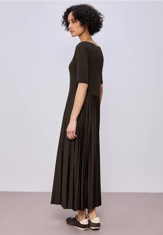 Midi-Kleid mit Plissée-Rock