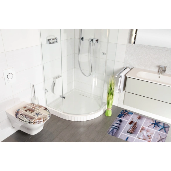 Badteppich »Meeresbrise«, beige, Polyester