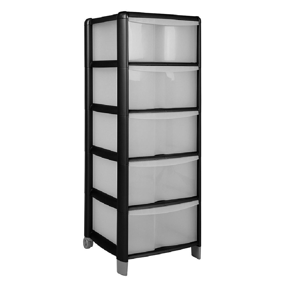 Tour de rangement 5 tiroirs 20L
