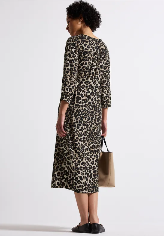 Gemustertes Midi-Kleid