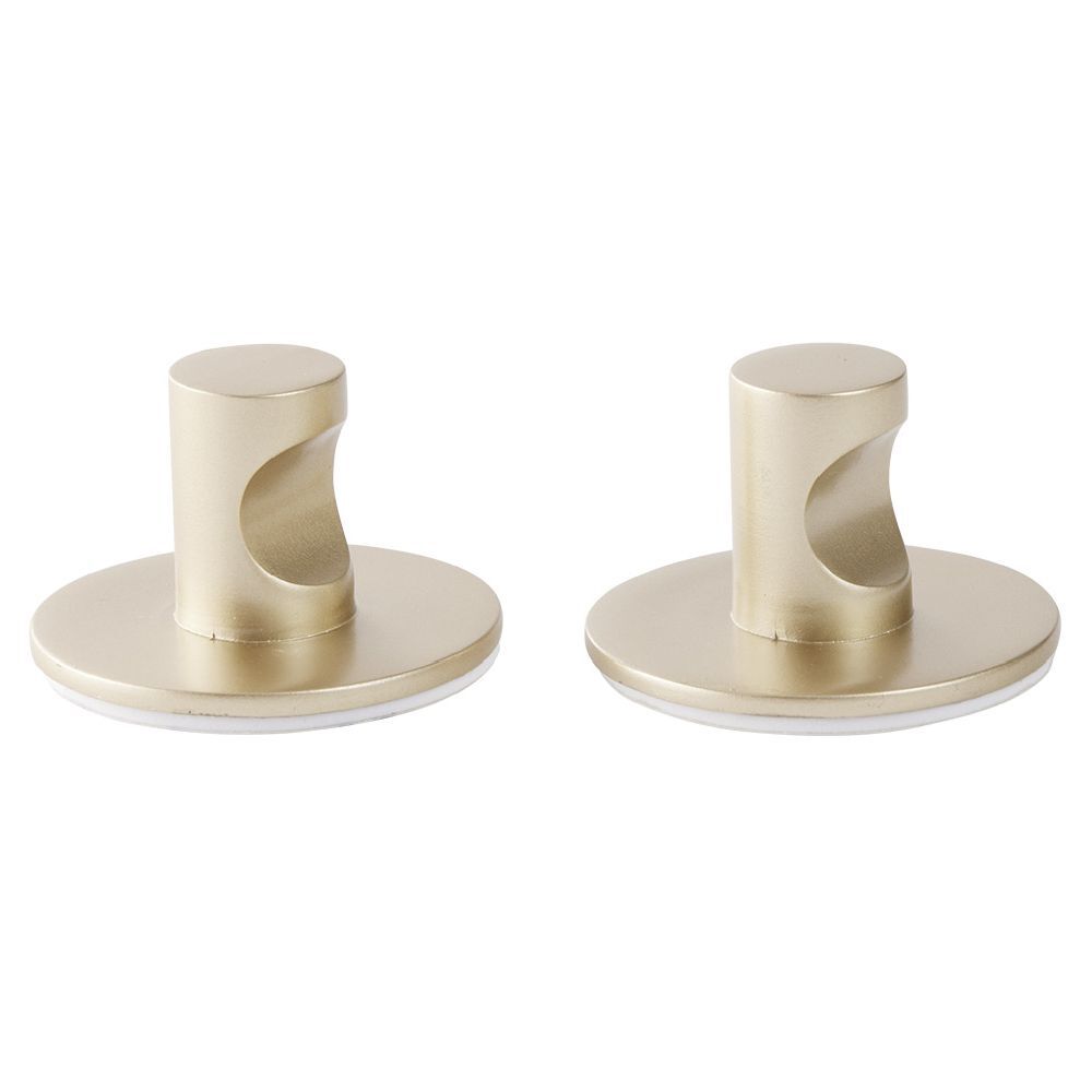 Patère murale ronde métal doré Ø4,4cm