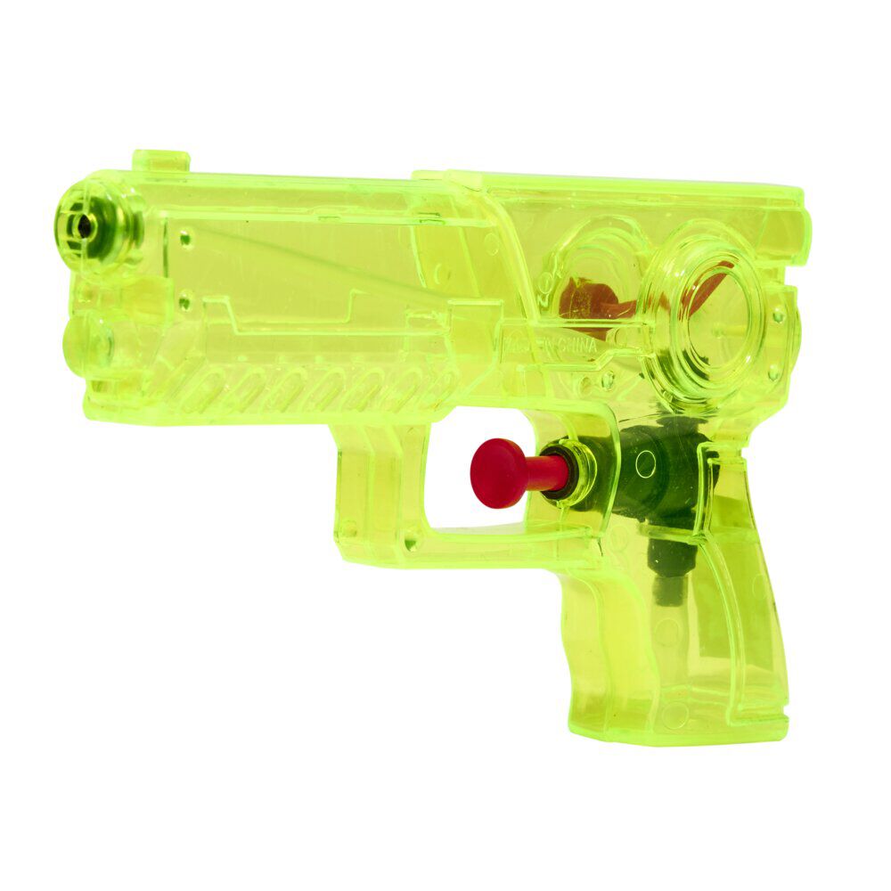 Pistolet à eau enfant plastique translucide 15x3xH9cm (plusieurs modèles)