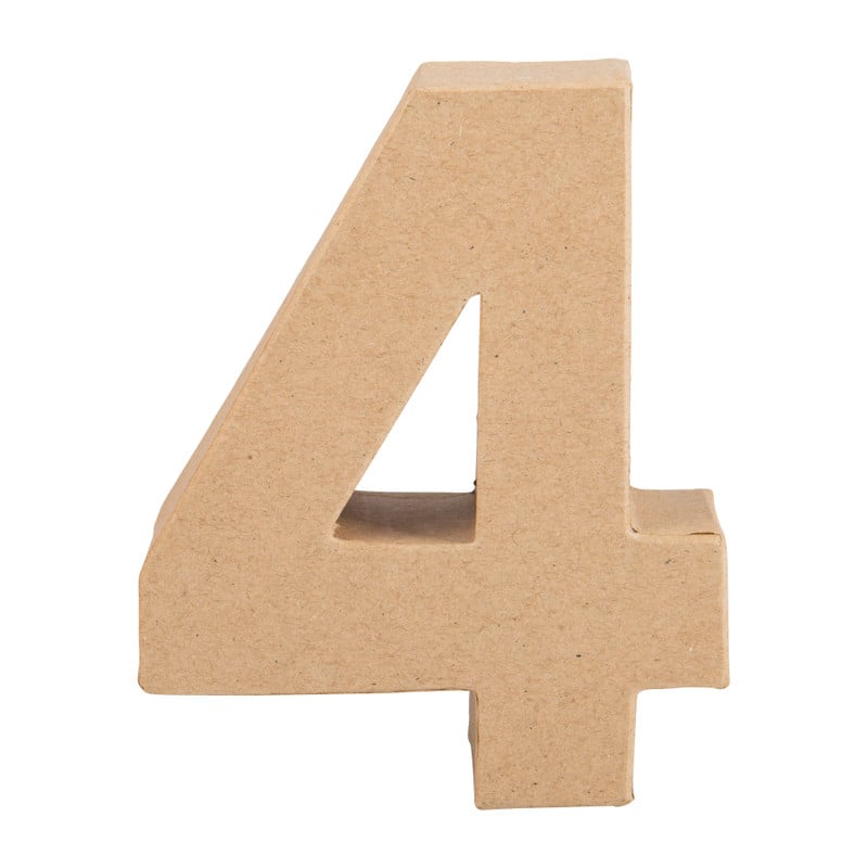 Kartonnen cijfer - 4