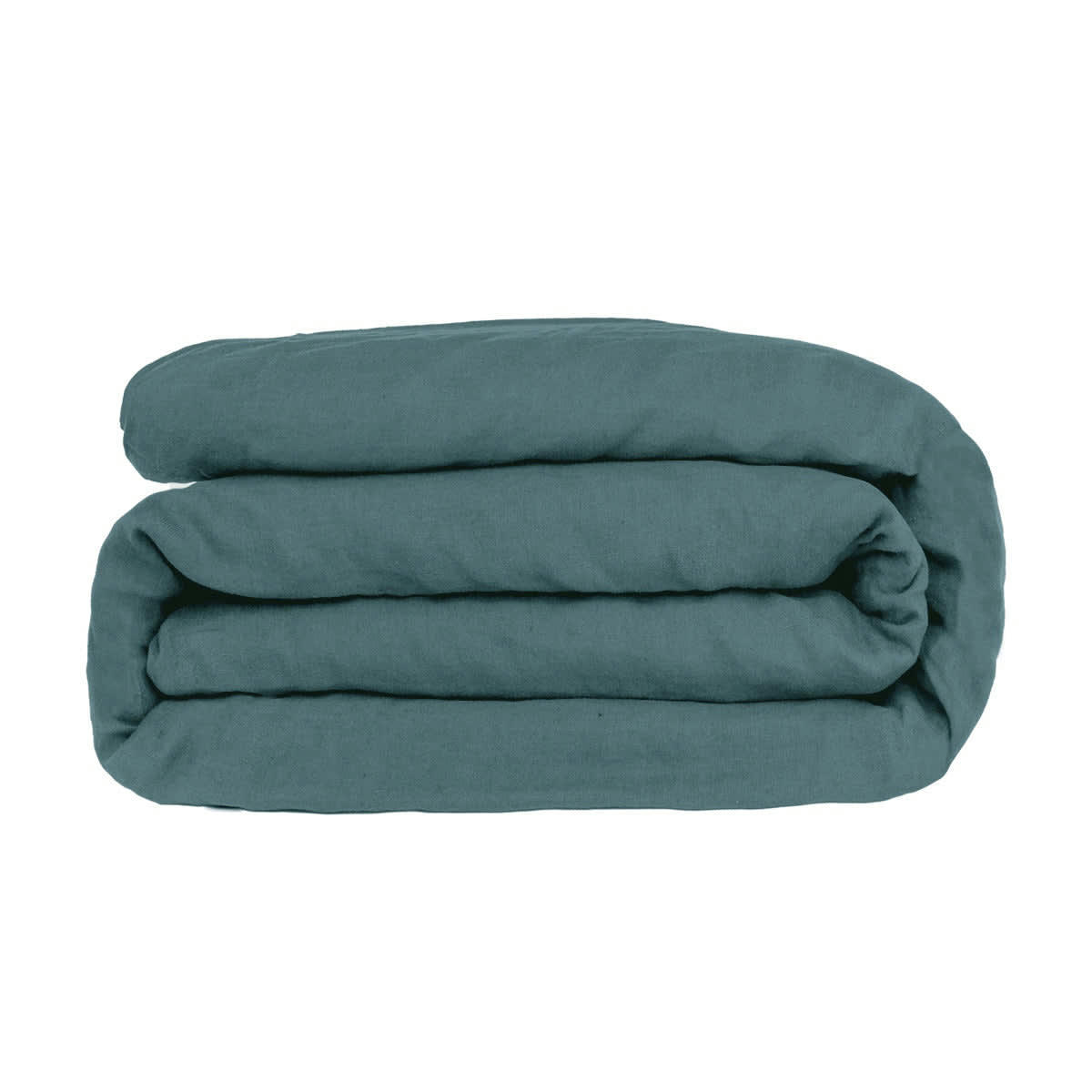 HORTENSE - Housse de couette lin lavé  260x240 bleu de nîmes