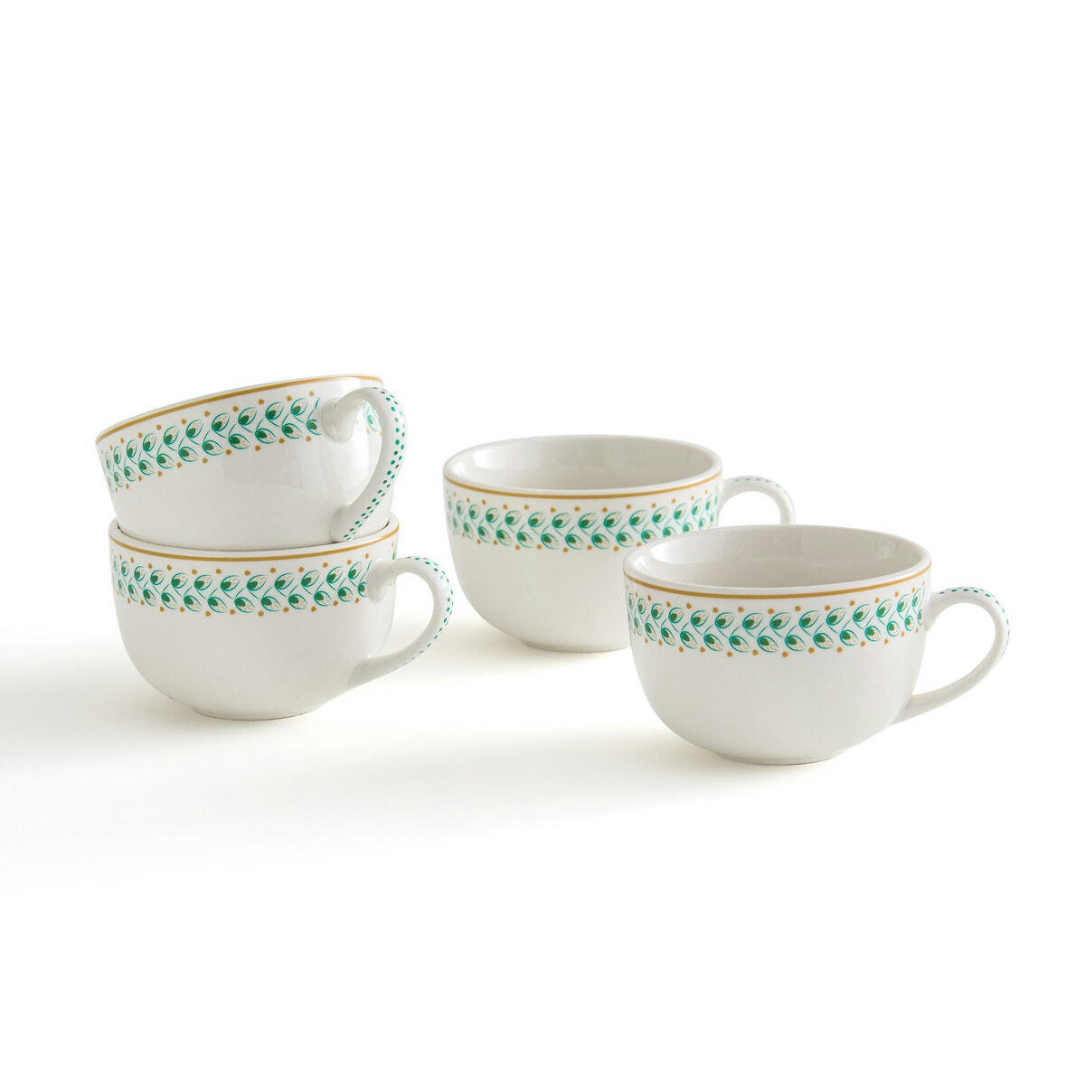 Lot de 4 tasses en faïence, Foresta
