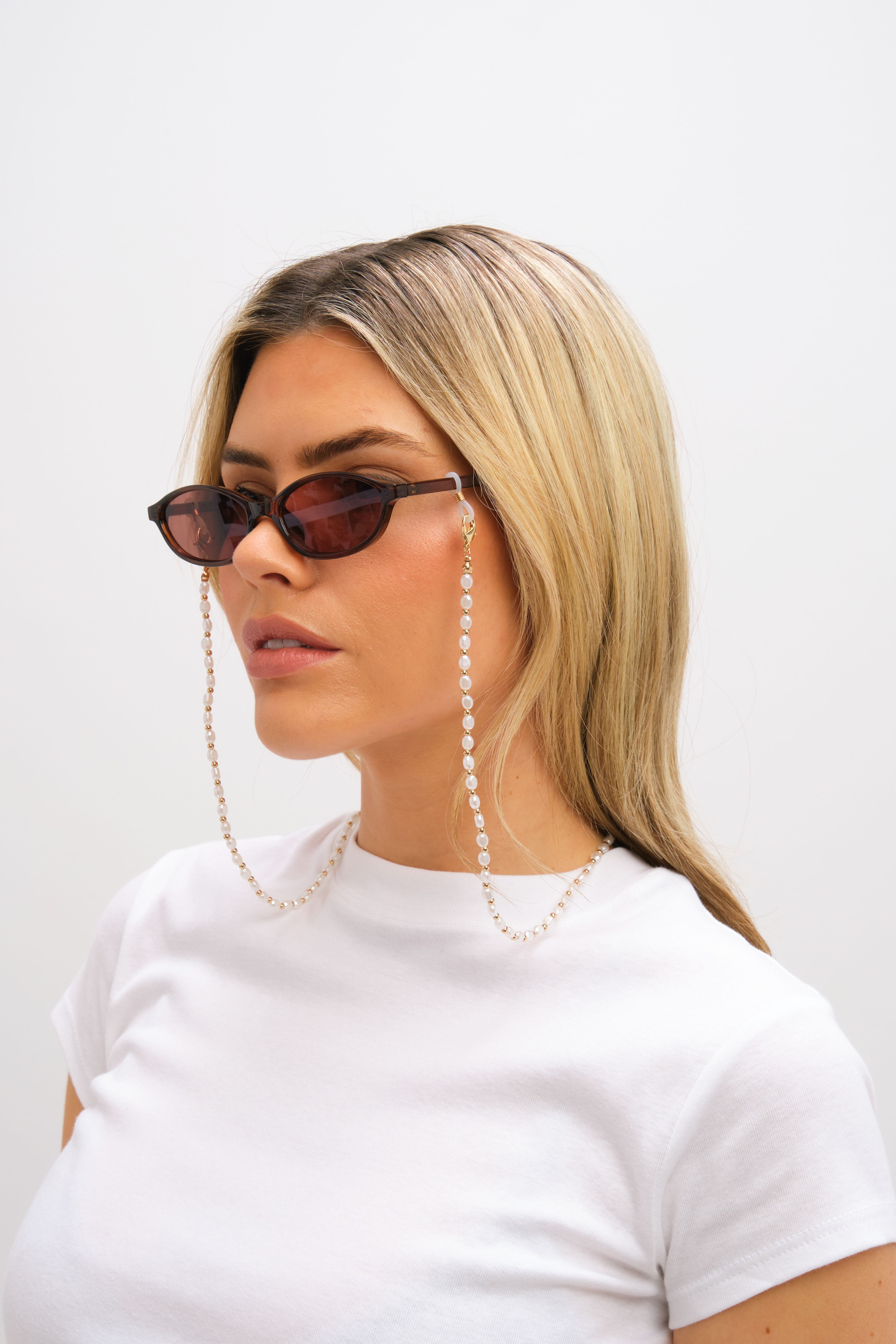 Mood Gold Plated and Pearl Sunglasses Chain