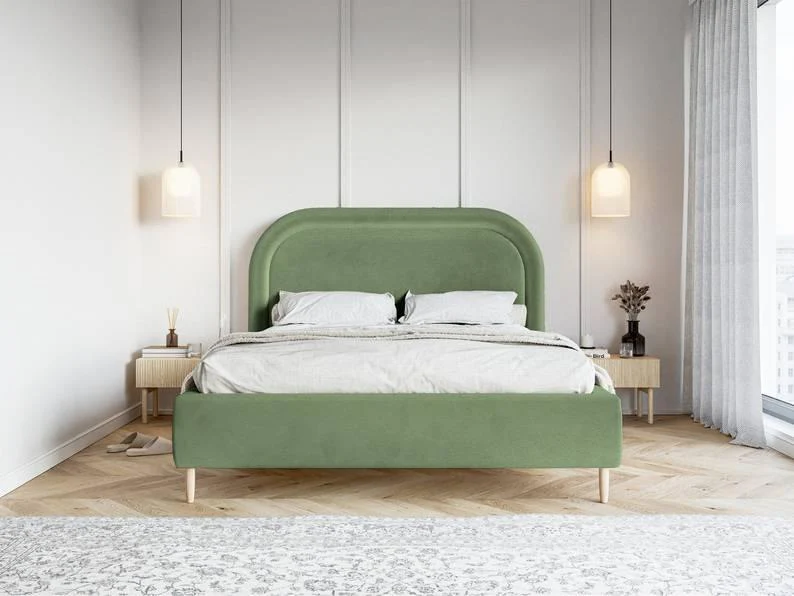 Bedframe Lorena velvet 160 x 200 cm