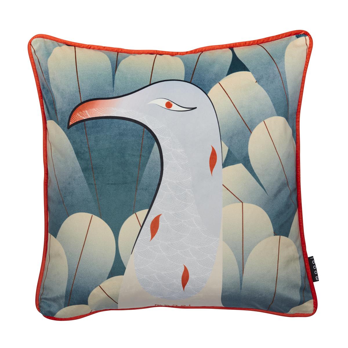 MOOOI decoratiekussen Calligraphy Bird - 50x50 / 20x20 Inch cm - multi
