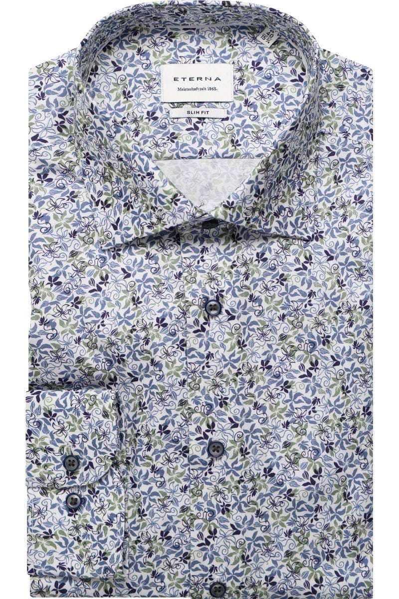 ETERNA Slim Fit Hemd hellgrün, Bedruckt