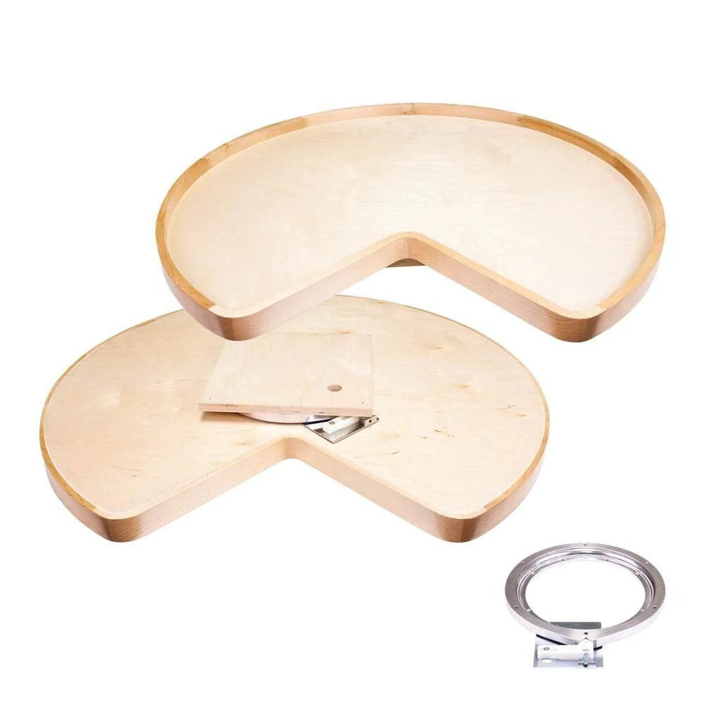 Hardware Resources 28 Inch Kidney Shape Lazy Susan Shelf with