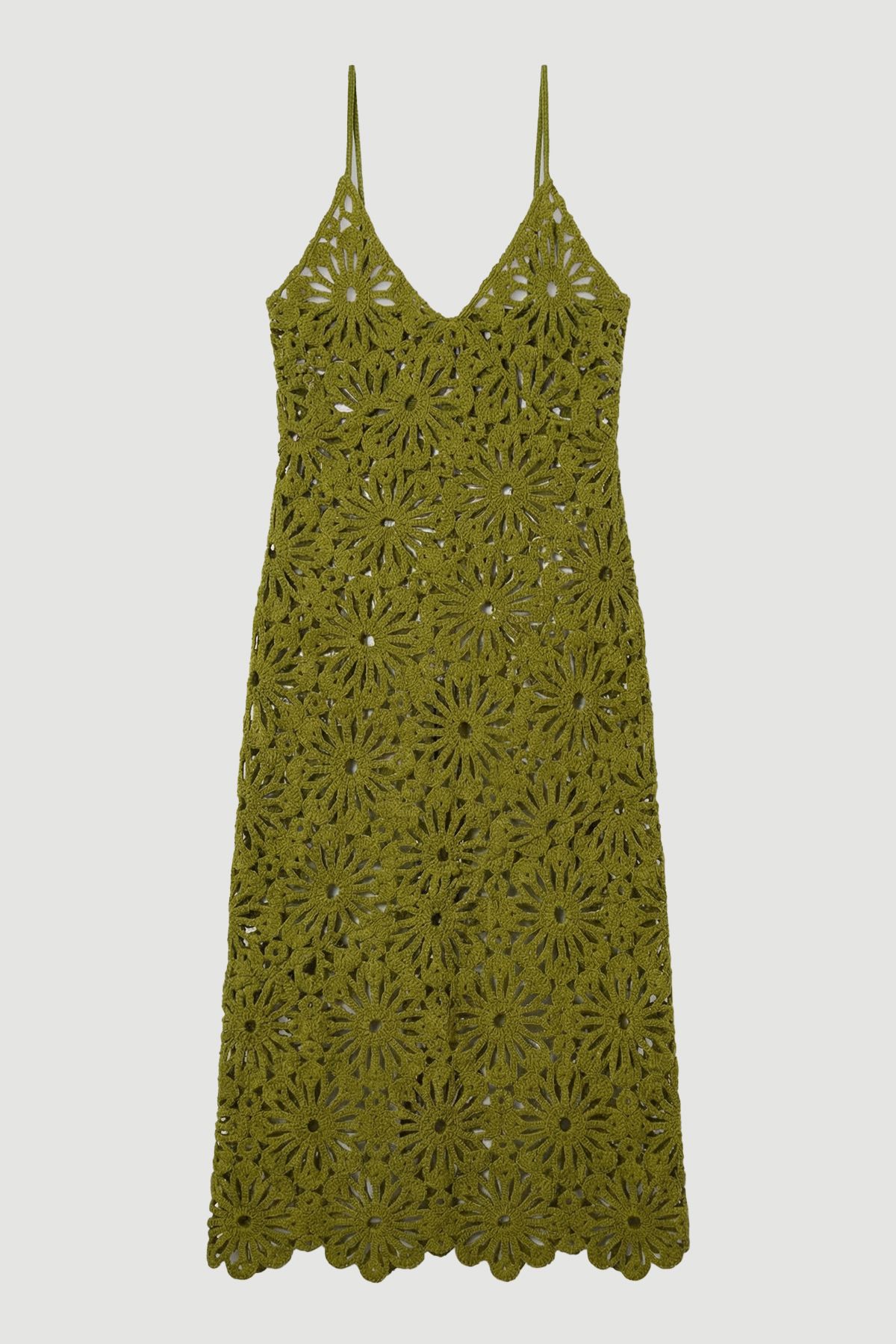 KarenMillen Floral Crochet Woven Beach Maxi Dress
