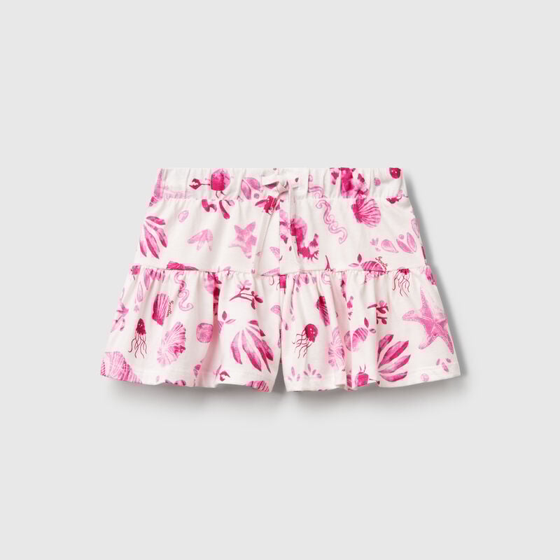 White shorts with pink shells