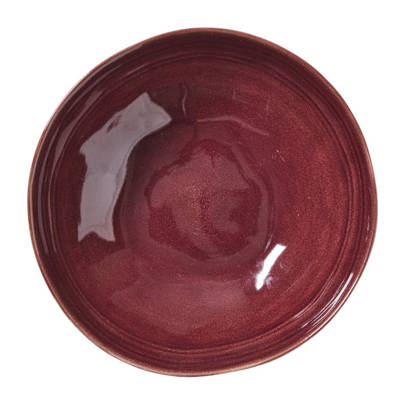 Diep bord Toscane - bordeauxrood - &Oslash;19x6 cm