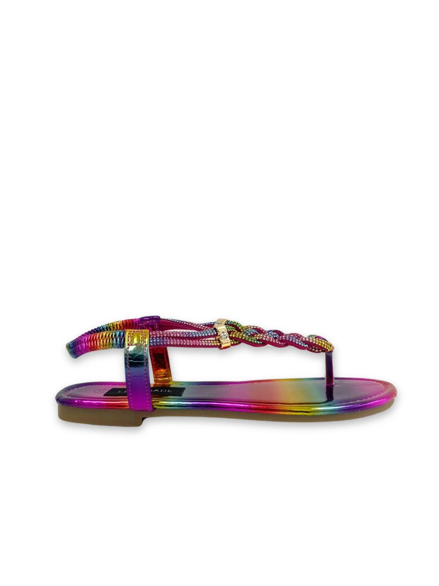 Love Lemonade Crystal Knot Twist Sandals