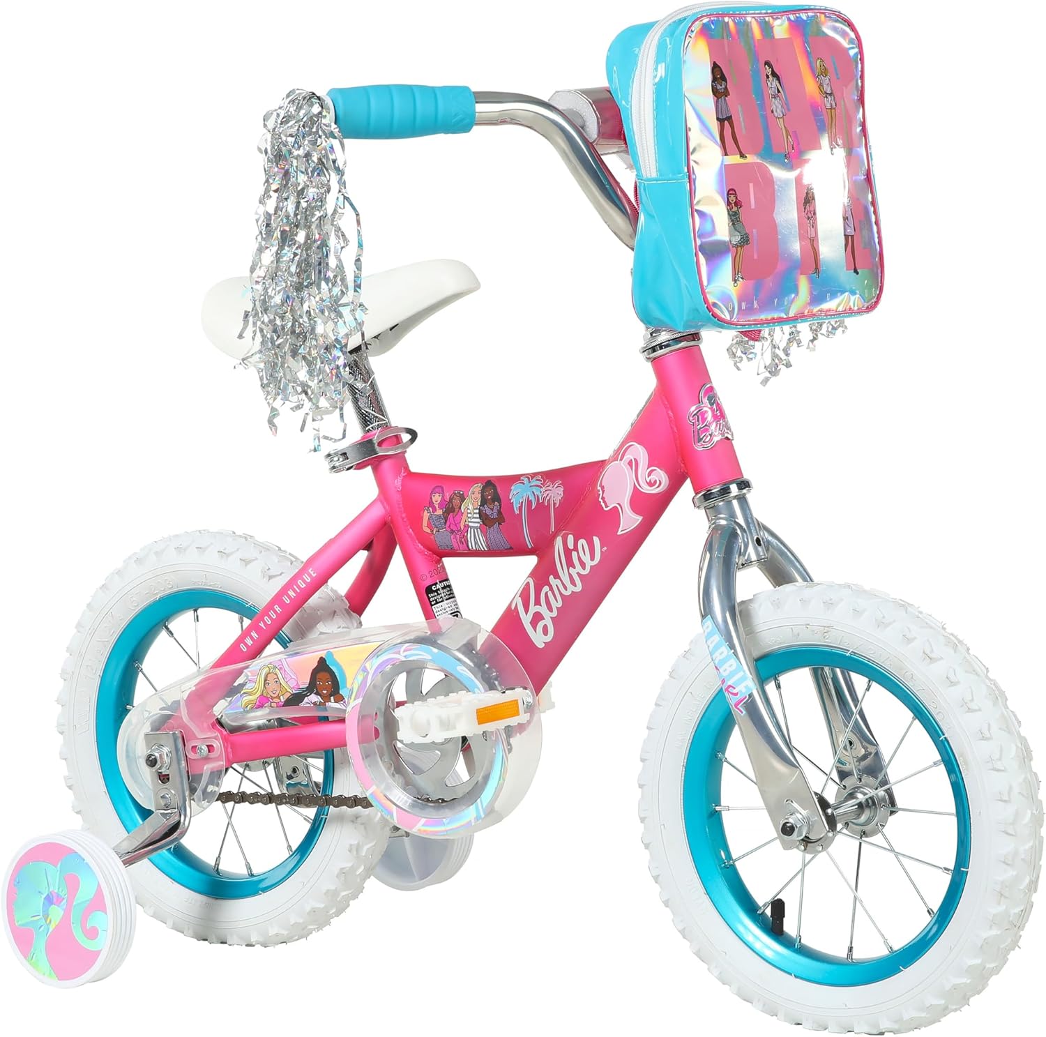 Dynacraft Barbie 16-inch Girls' Bike for Kids Ages 5-7 Years - Fun and Stylish Design, Sturdy and Durable, Perfect for Kids Learning to Ride, Easy to Assemble, Ideal for Young Riders
