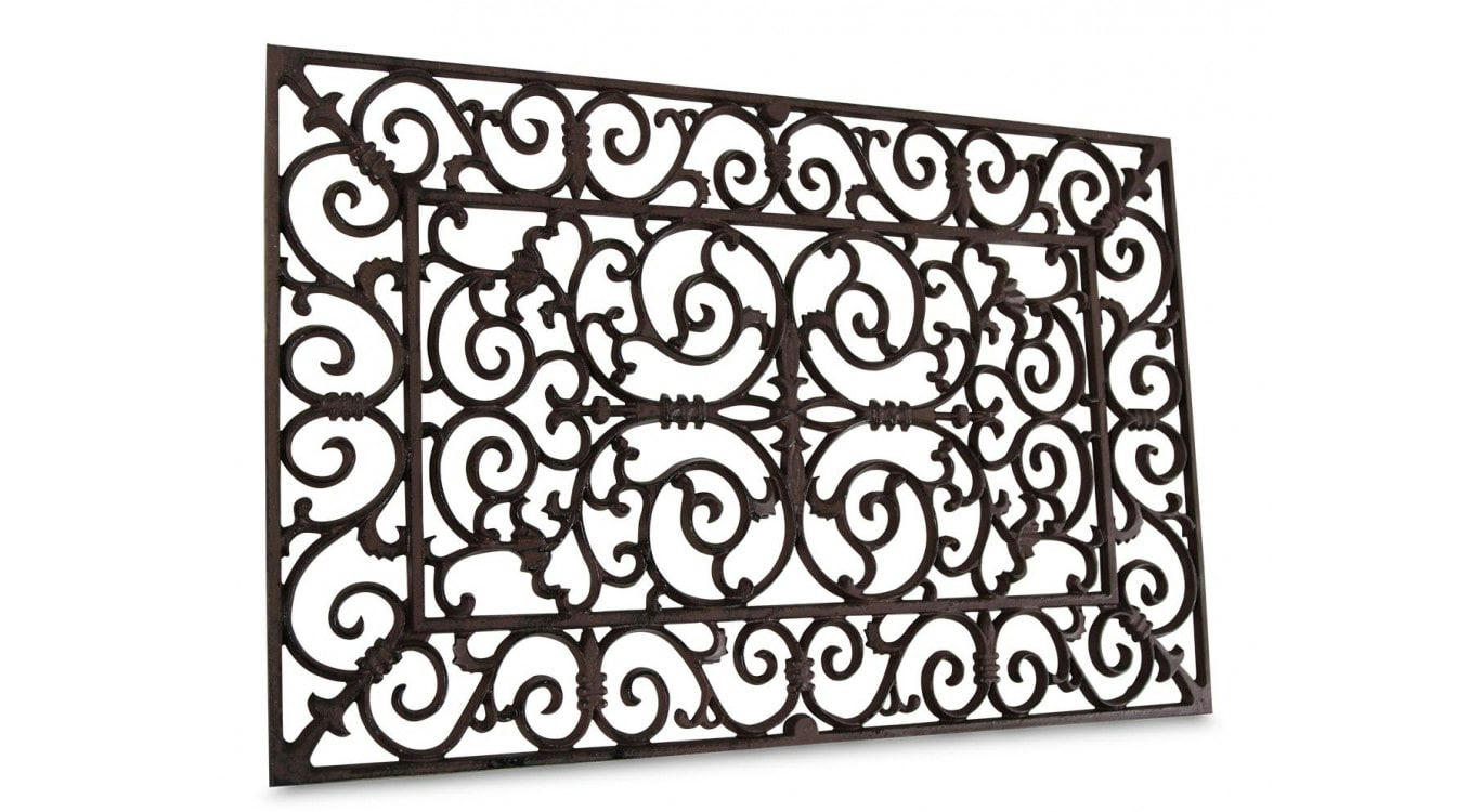 - Paillasson Rectangulaire Fonte Marron 72x46x2cm