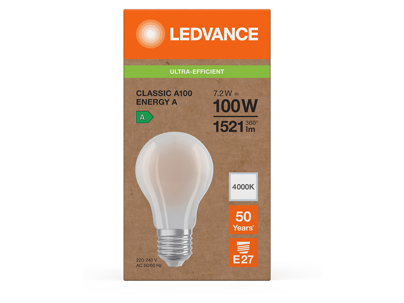 Żarówka LED Bańka E27 7,2W z neutralną barwą światła
