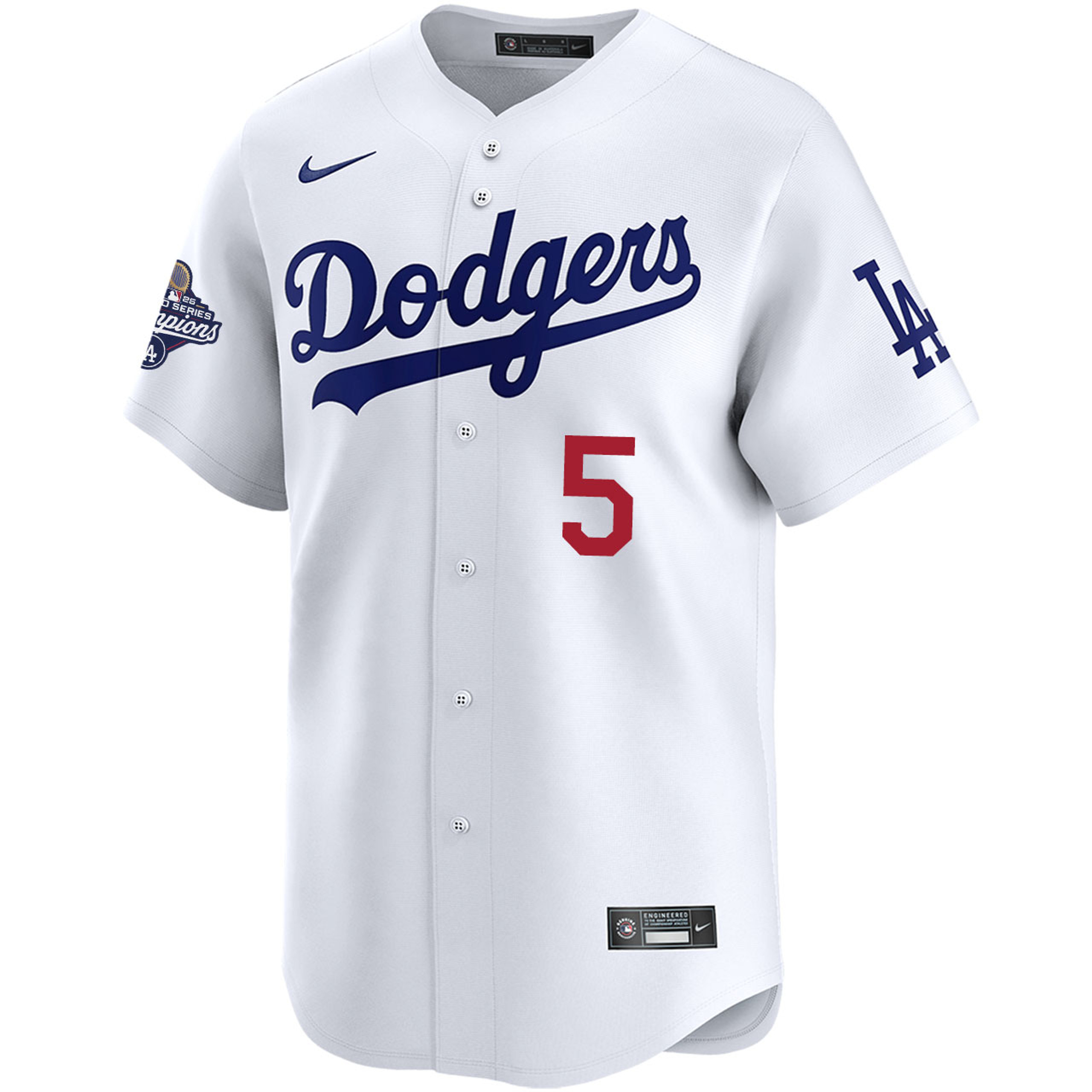 Freddie Freeman Los Angeles Dodgers Nike 2025 World Series Champions Limited Jersey – White