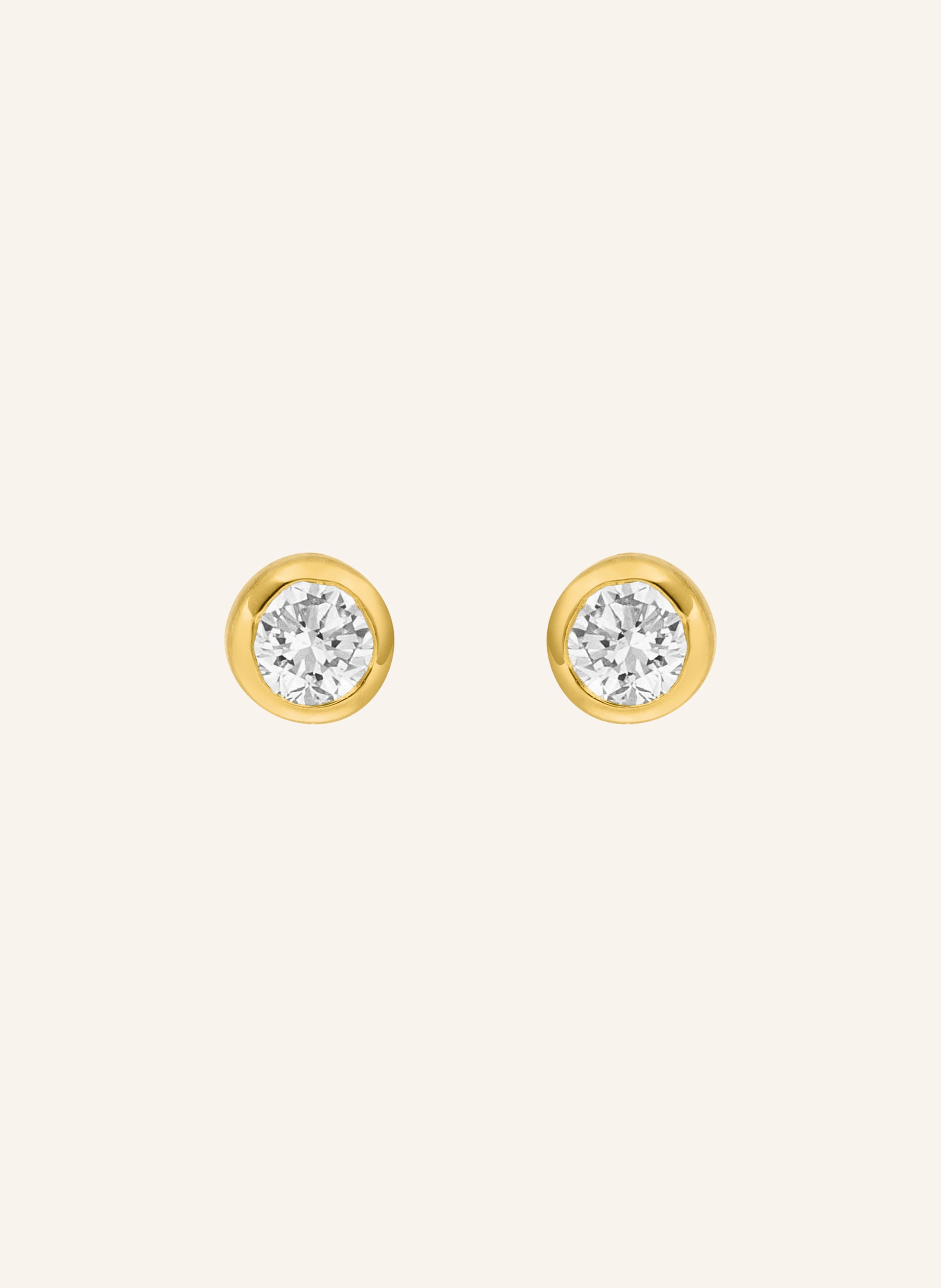 Leaf Ohrstecker MY FIRST DIAMOND 18 Karat Gelbgold mit Diamanten