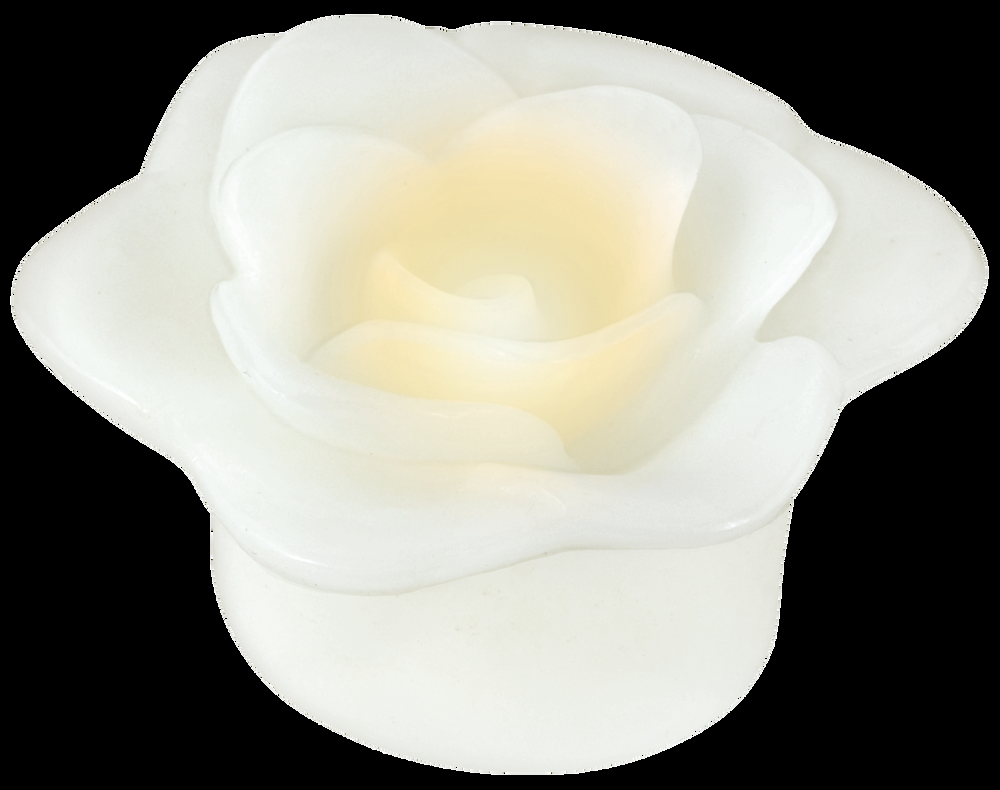 White Floating Flower Water-Activated Flameless LED Candles, 2-pk