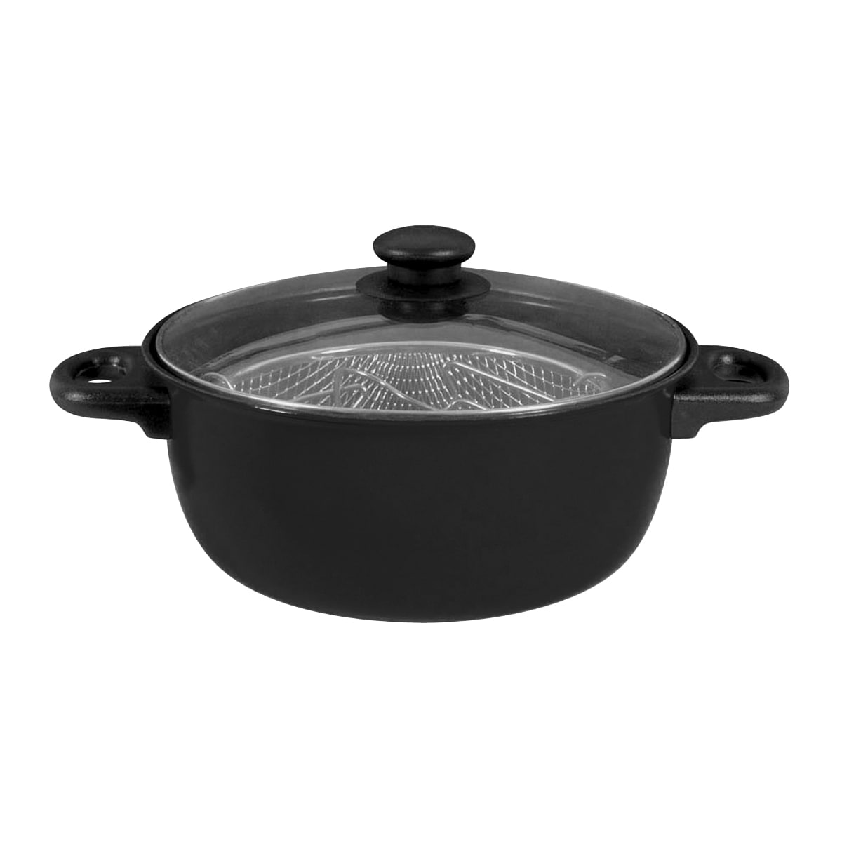 Fritadeira com cesto e tampa em vidro