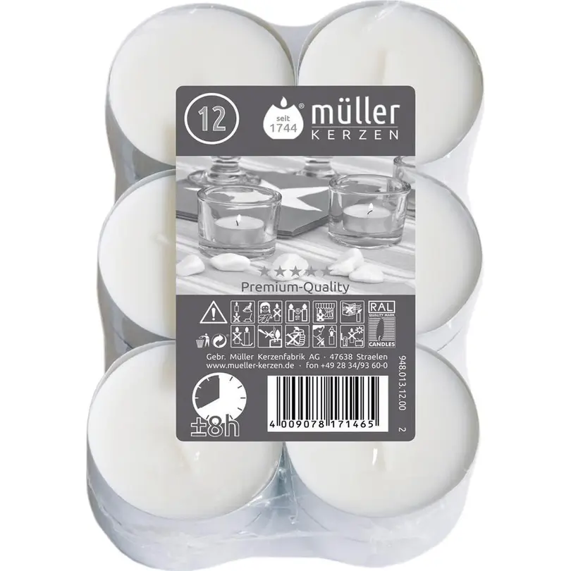 Teelicht 12-teilig Müller kerzen
