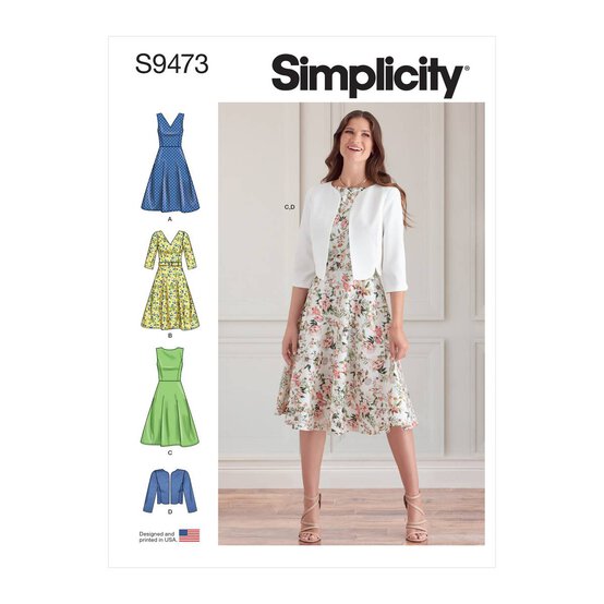 Simplicity Dress and Jacket Sewing Pattern S9473 (6-14)